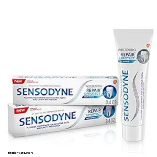 Sensodyne Repair and Protect Whitening Toothpaste, Toothpaste for Sensitive Teeth and Cavity Prevention